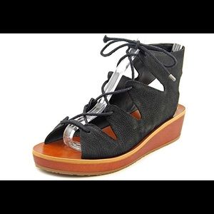 Lucky brand black wedge sandal